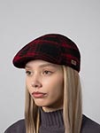 Кепка STETSON арт. 6610318 TEXAS SHADOW PLAID (красный / черный)